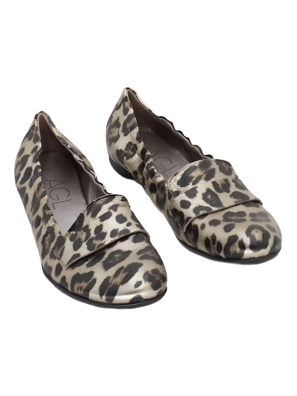 AGL Leopard Print Ballet Loafer Flats Size 6M